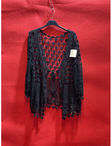 V580 Gilet filet en crochet...