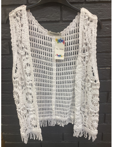 Gilet filet macramé 