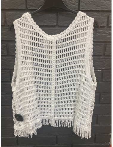 Gilet filet macramé 